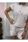 Alexis Pink Striped Breezy Shorts Set