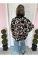 Callie Black/Tan Botanical Print Blouse