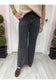 Black Solid High Waisted Pant