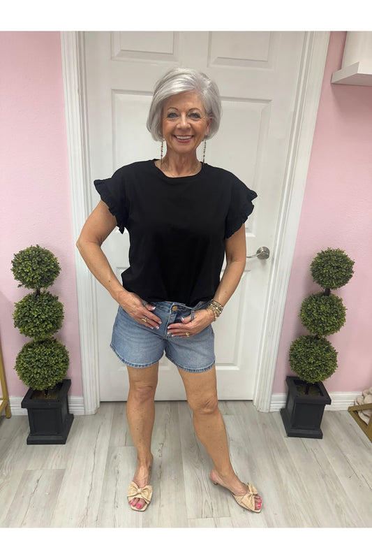 Tricia Ruffle Short-Sleeve Top