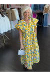 Walking On Sunshine Floral Dress