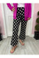 Flare Crop Polka Dot Pants