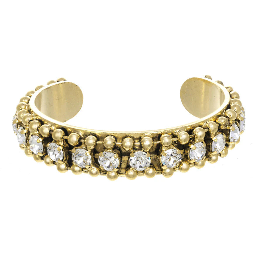 P Tova Coco Cuff Antique Gold/Clear