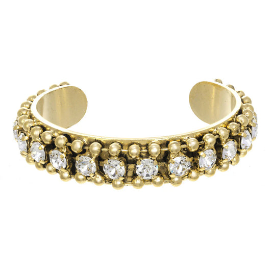 P Tova Coco Cuff Antique Gold/Clear