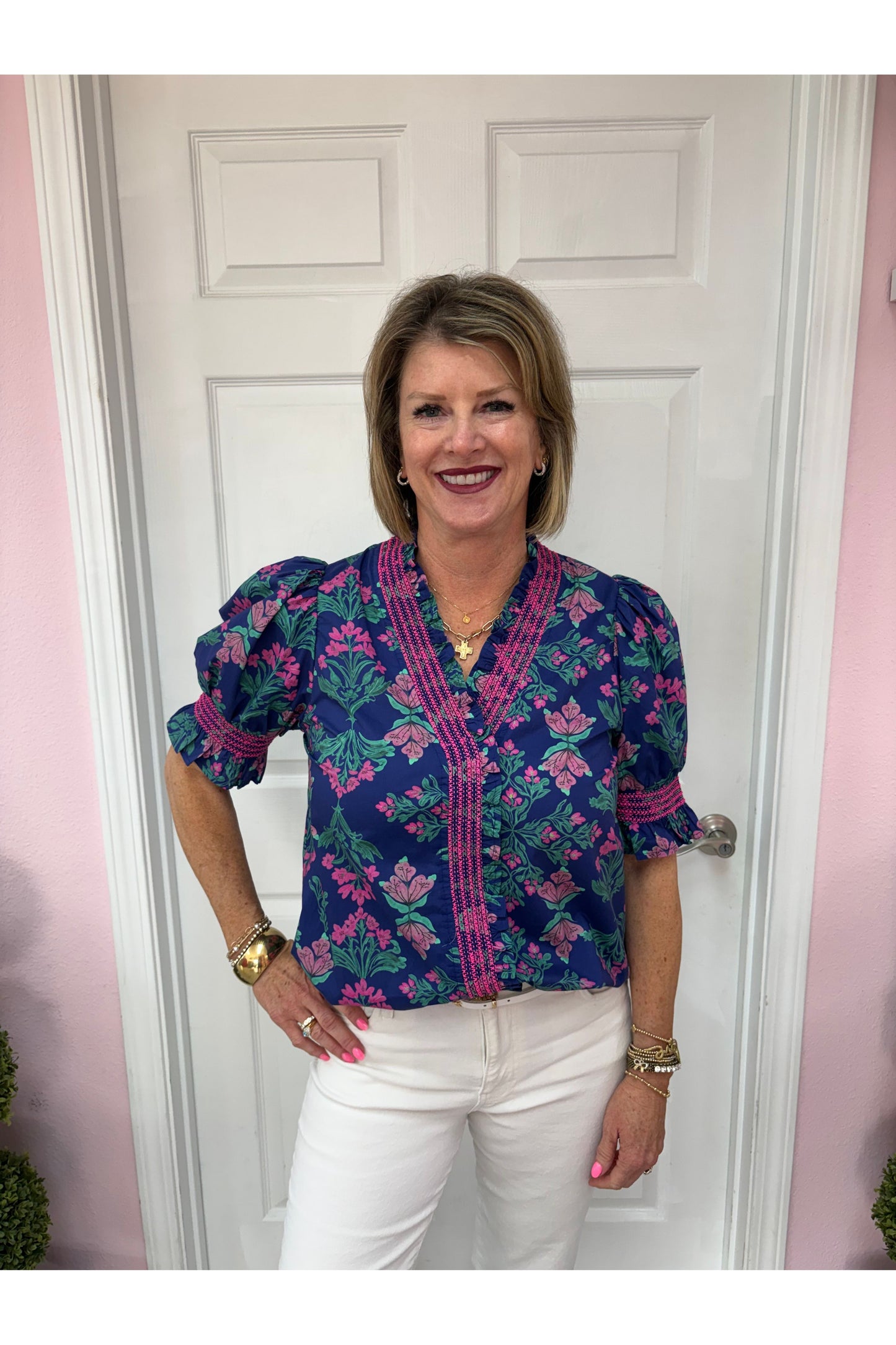 Laurel Floral Puff Sleeve Blouse