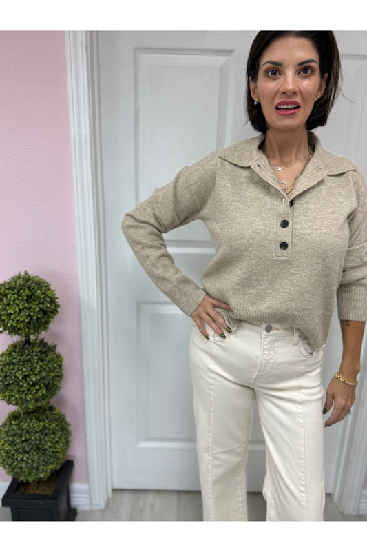 KFK Lillia Button Front Sweater