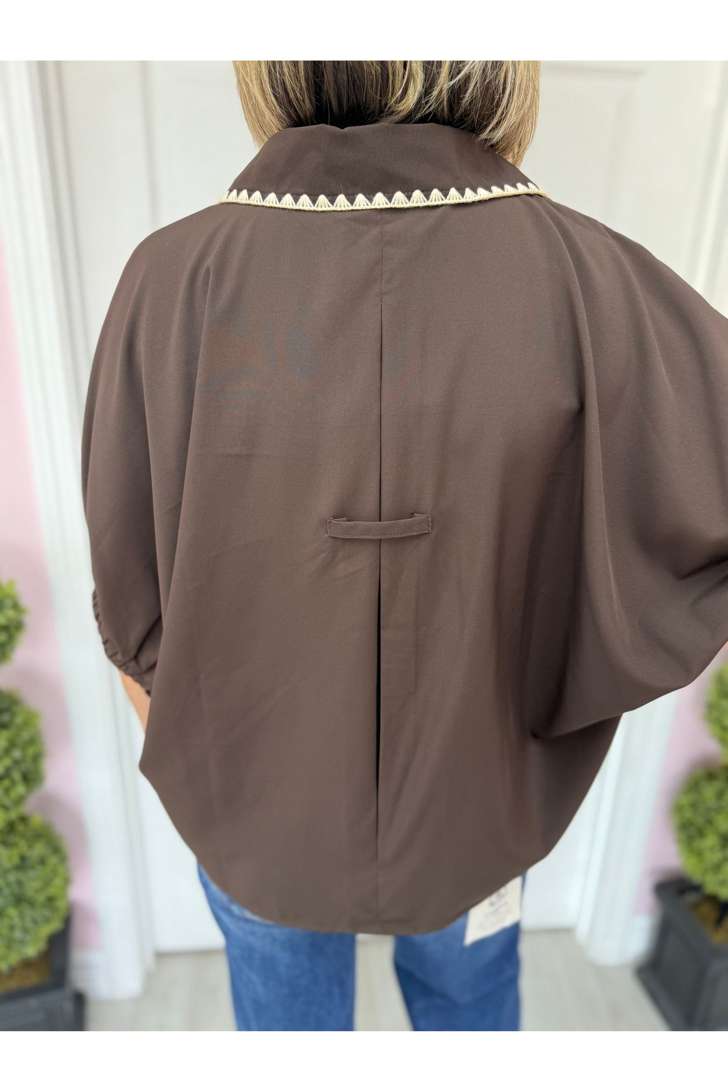 Alana Scallop Trim Blouse