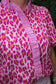 Grace Pink Animal Print w/Gingham Trim