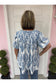 Annie Blue Patterned Smocked Blouse