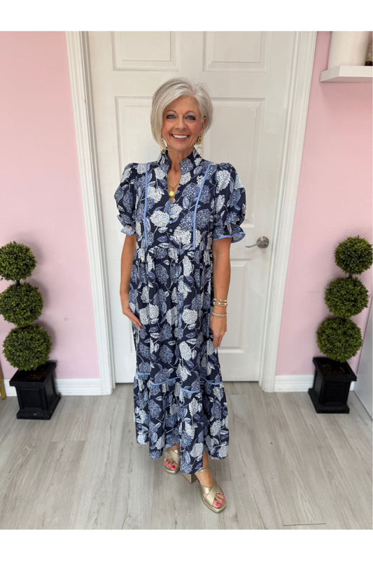 Remi Navy Floral Dress