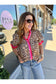 Leopard Blouse w/Red and Pink Accents
