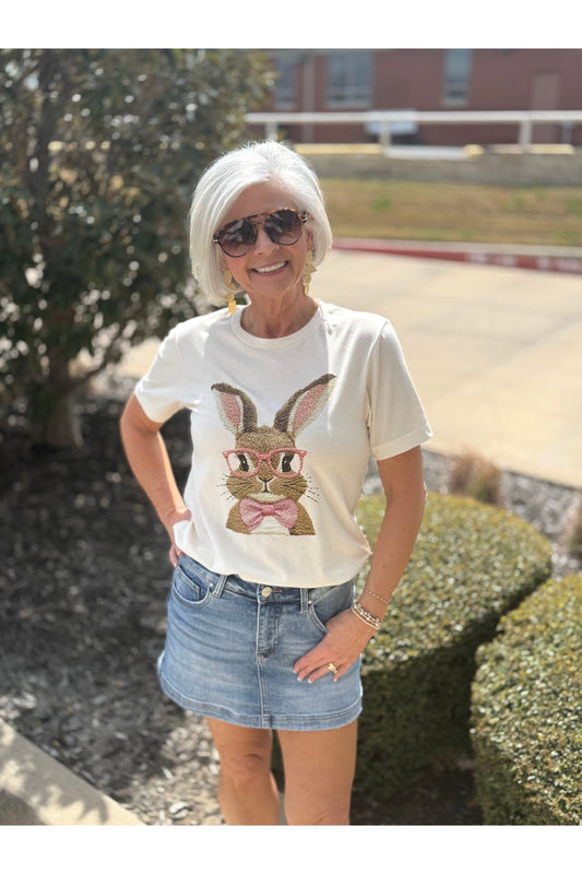 Embroidery Bunny Tee