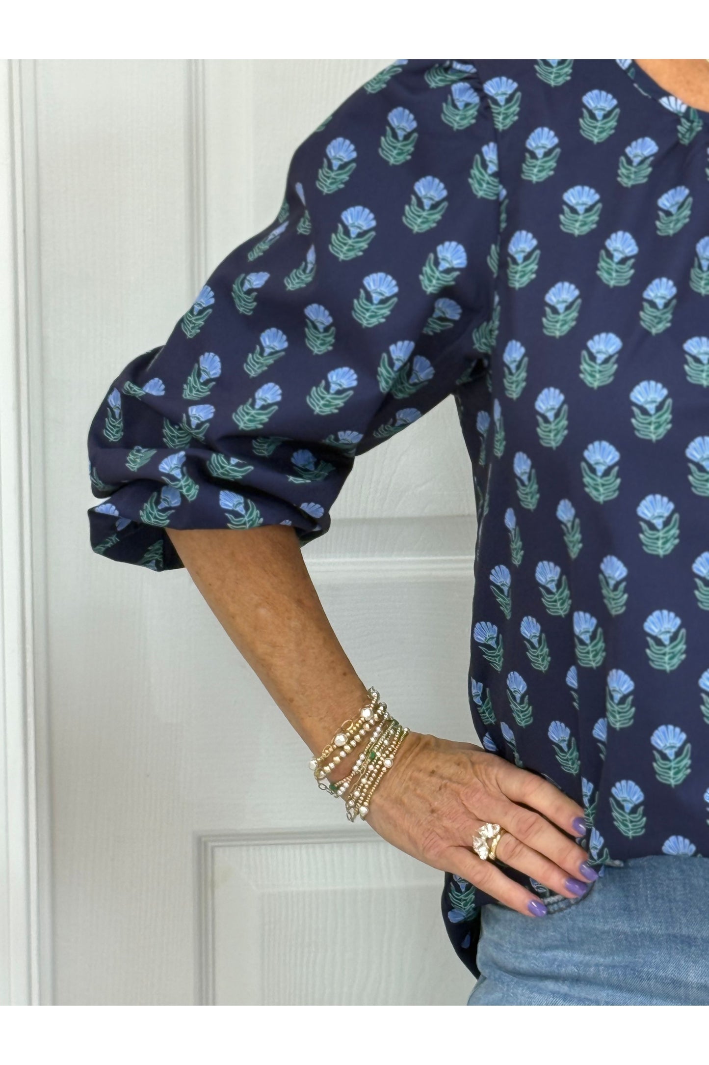 MS Azalea Floral Blouse