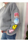 Heather Grey Crew w/Patches