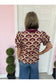 Burgundy Floral-Patterned Blouse