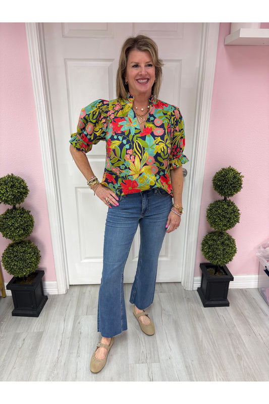 Colleen Floral Print Puff Sleeve