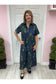 Rosamund Navy Floral Midi Dress