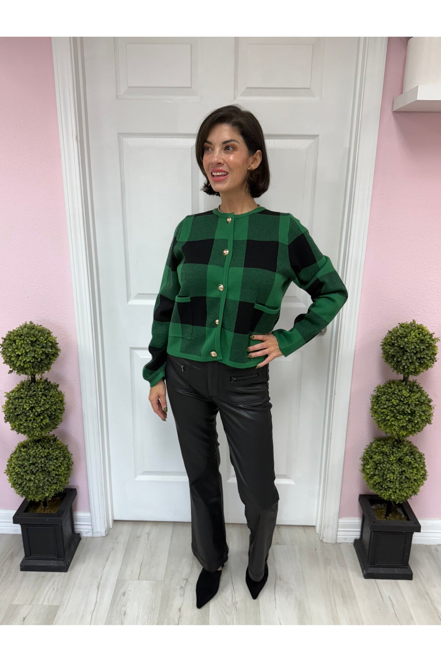 Pine Plaid Sweater
