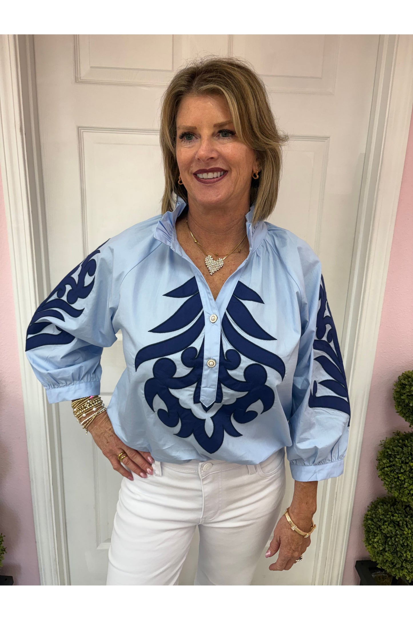 Camille Abstract Patterned Blouse