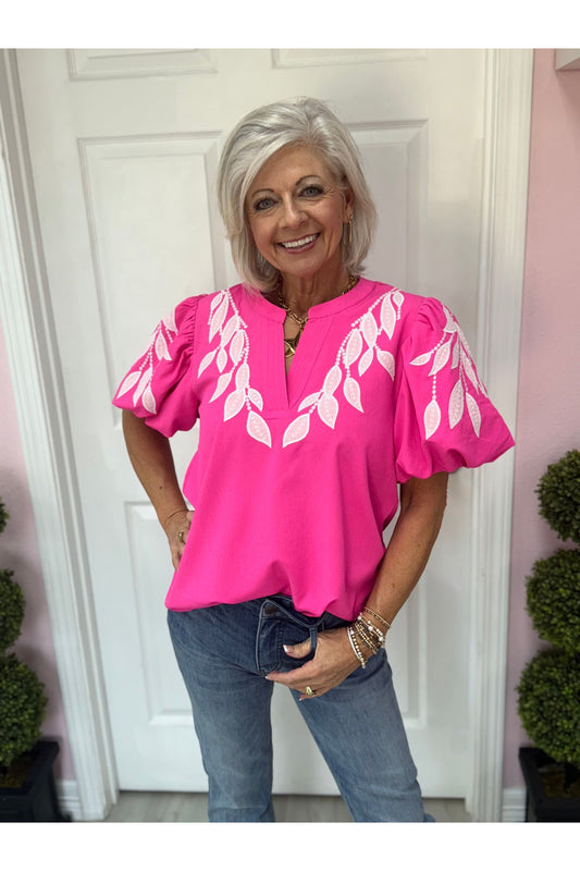 Madison Split Neck Blouse
