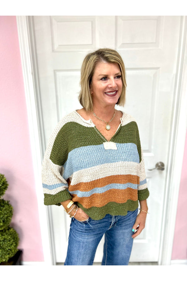Short Sleeve Lightweight Knit Sweater