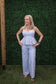 Cheryl Striped Stretch Fabric Pocket Pants