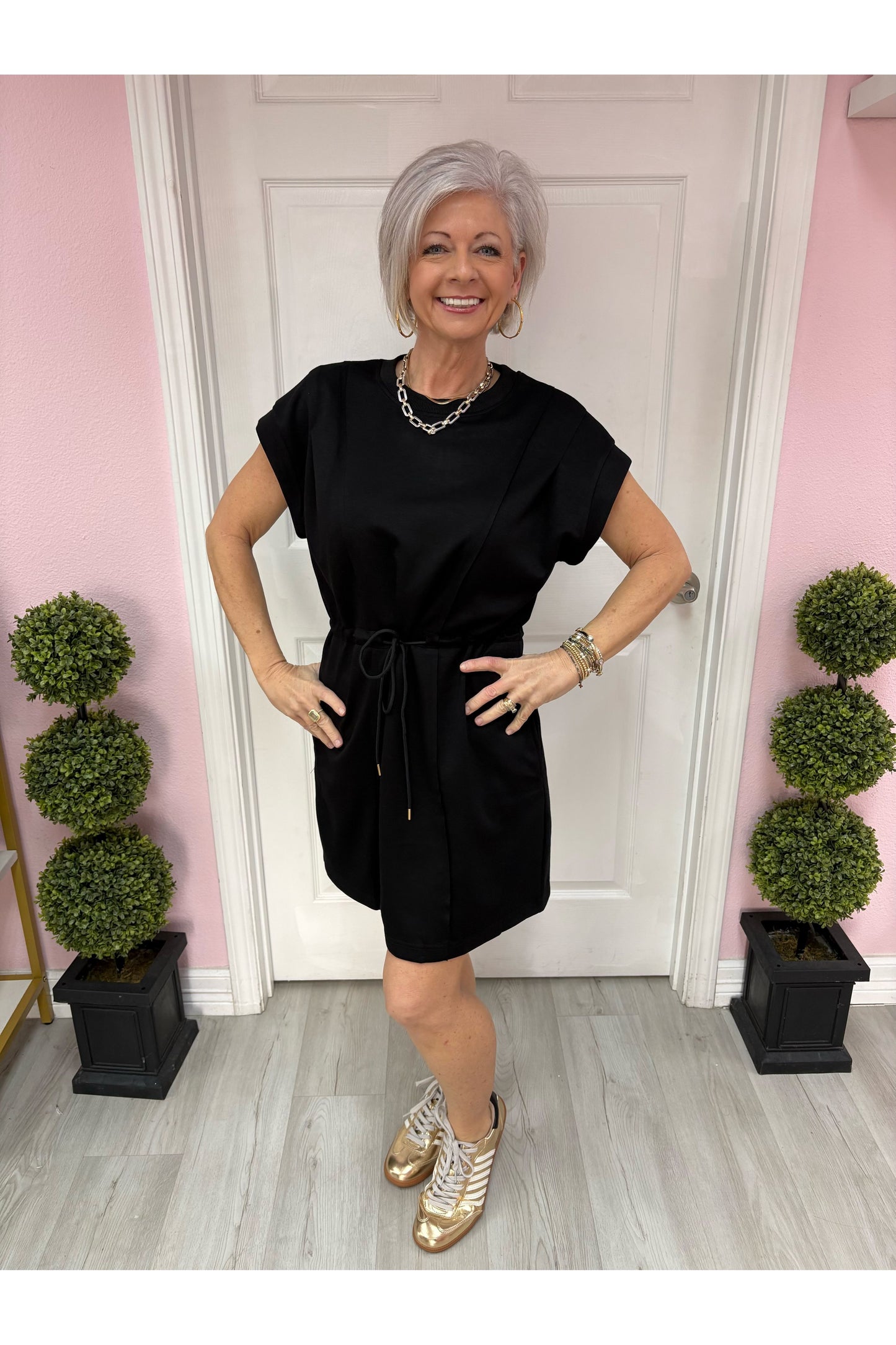 Luxeknit Pleated Mini Dress