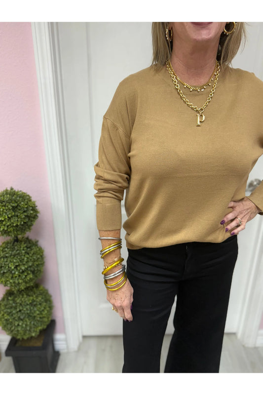 Drop Shoulder Basic Crewneck