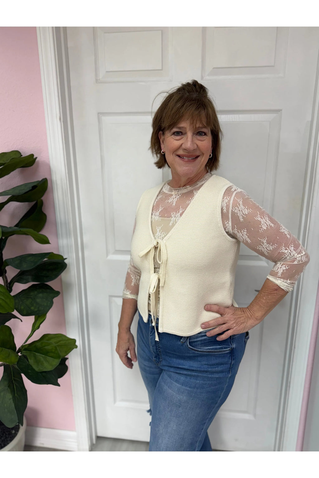 Elegant Sheer Lace Top