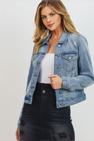 Distressed Denim Jacket