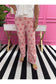 Big Polka Dot Stretchy Blush Denim