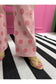 Big Polka Dot Stretchy Blush Denim