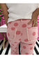 Big Polka Dot Stretchy Blush Denim