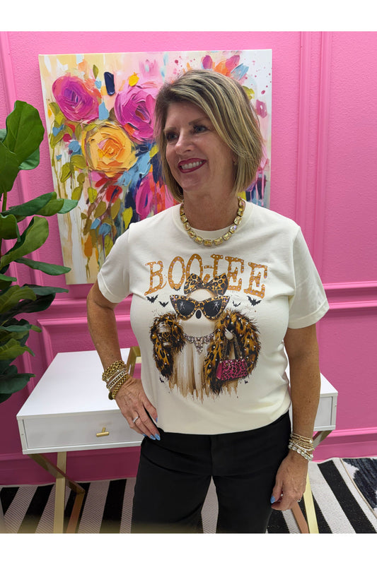 Boo-Jee Ghost Blingy Rhinestone Graphic Tee