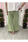 Washed Terry Knit Wide Leg Pants