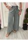 Washed Terry Knit Wide Leg Pants