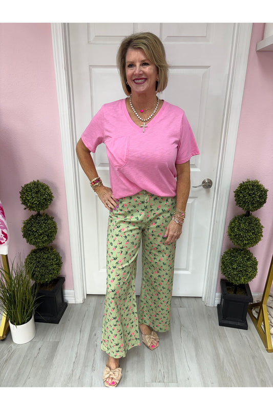 Botanical Print Pants
