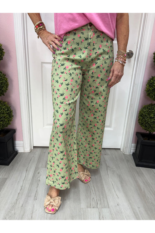 Botanical Print Pants