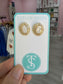 Shell Mother Mary Studs