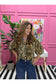 Carly Mixed Floral Patchwork VNeck Top