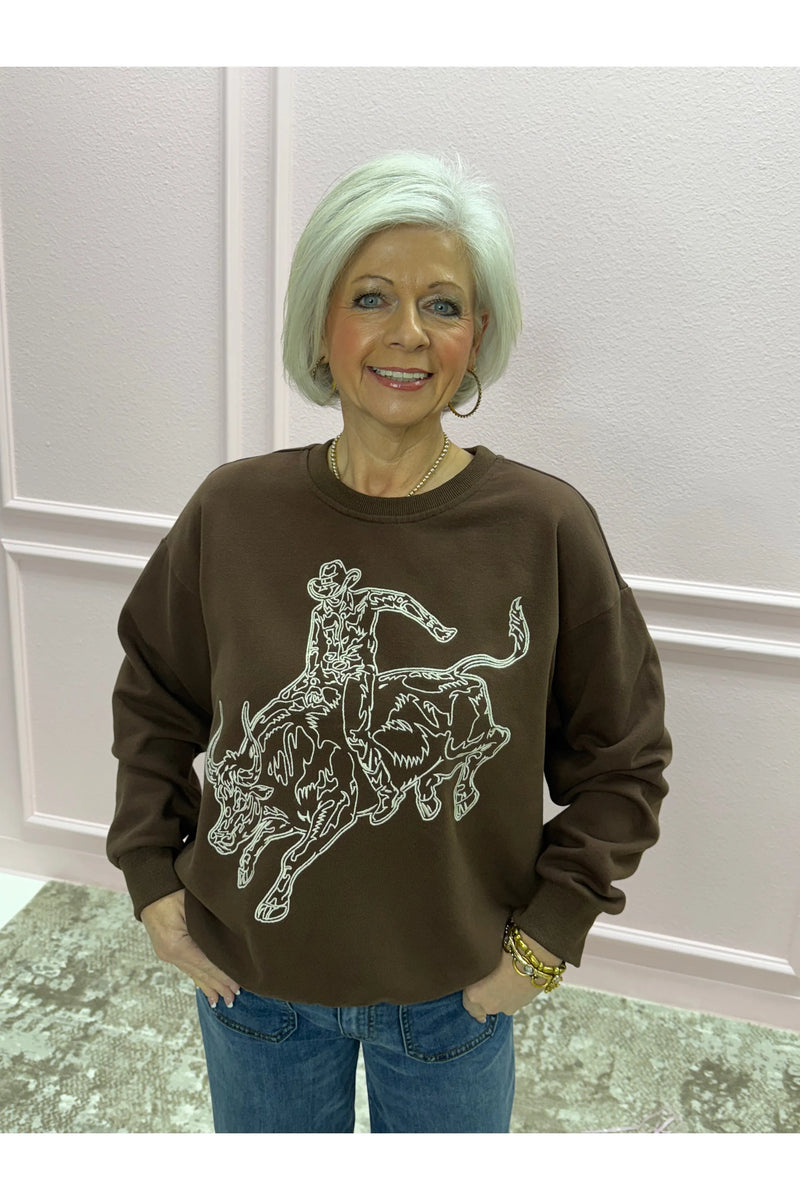 Bull Embroidered Sweatshirt