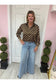 Cocoa Satin Polka Dot Blouse