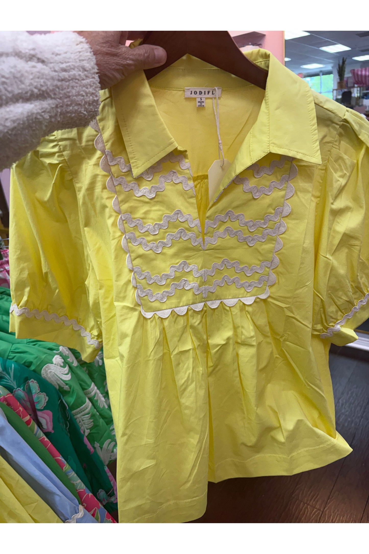 Ric-Rac Accented Blouse