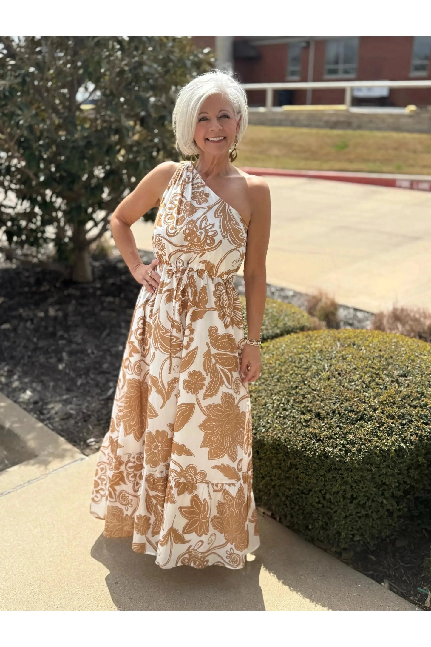 Floral Elya One Shoulder Maxi