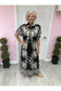 Monroe Mixed Print Puff Sleeve Midi