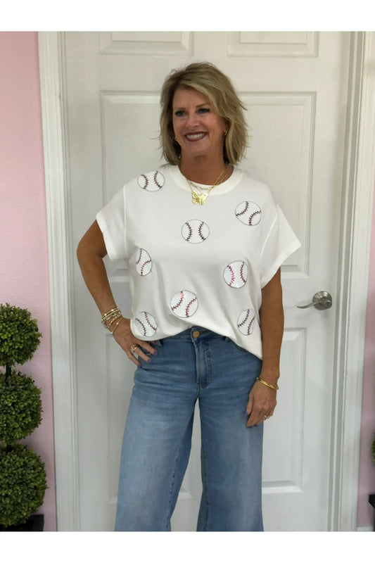 Emily Sequin Baseball Shirt