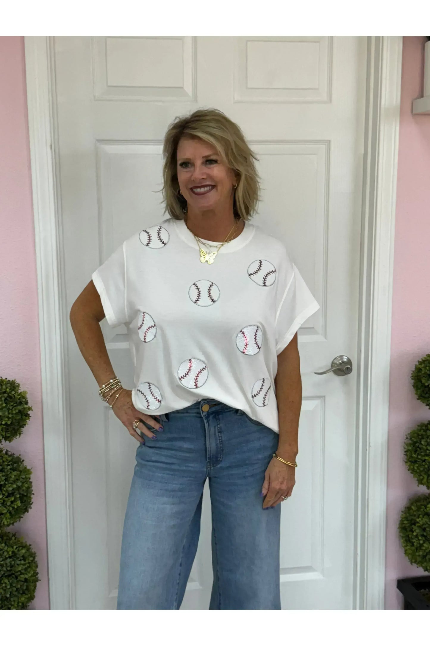 Emily Sequin Baseball Shirt