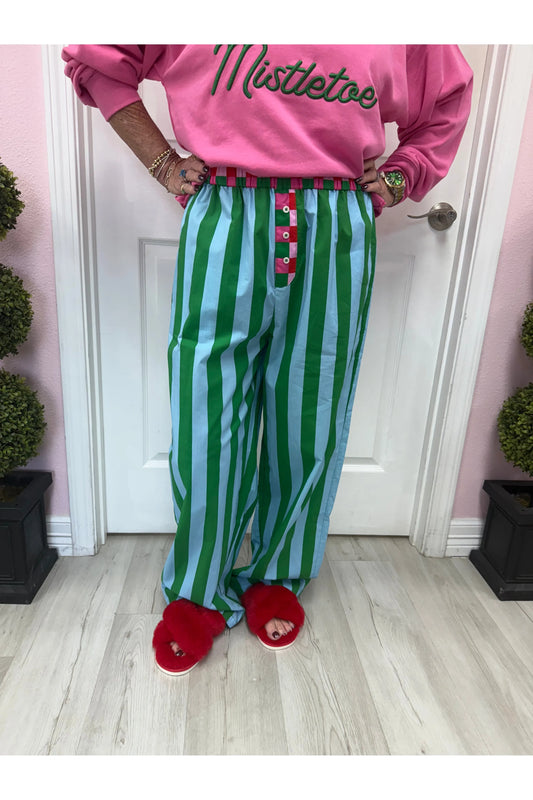 Festive Stripe Boxer Pants