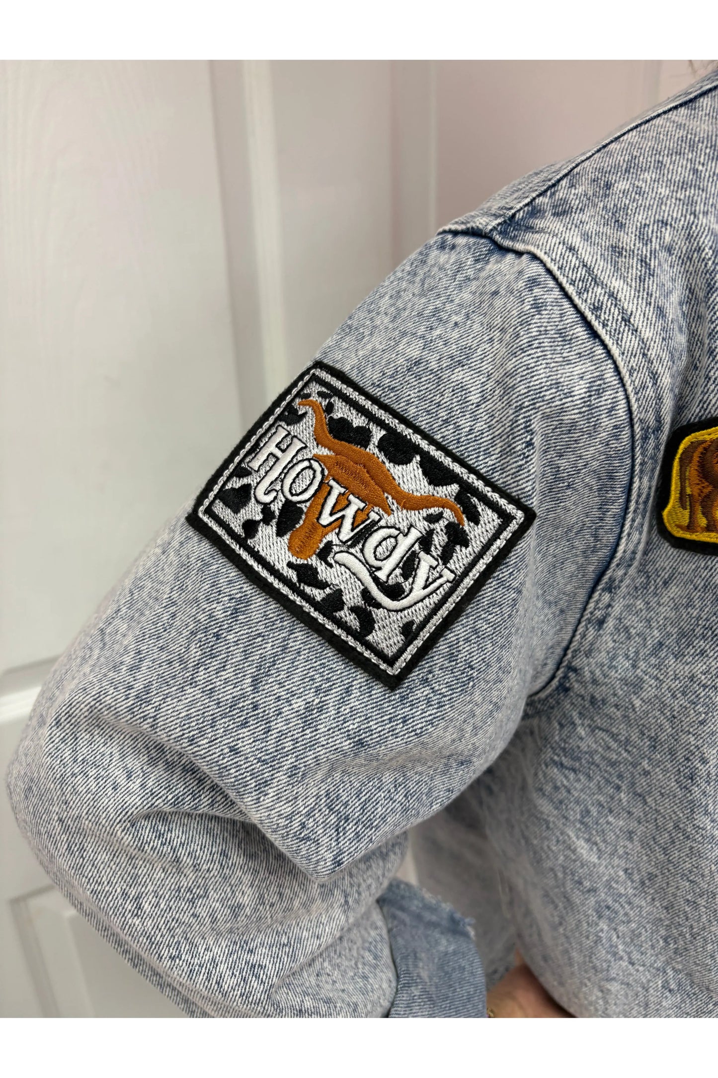 Garment Washed Snap Up Rodeo Denim Jacket