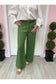 Emerald Green Wide Leg Ankle Pant